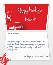 Image of Business Christmas Holidays eCard with Happy Holidays Gift